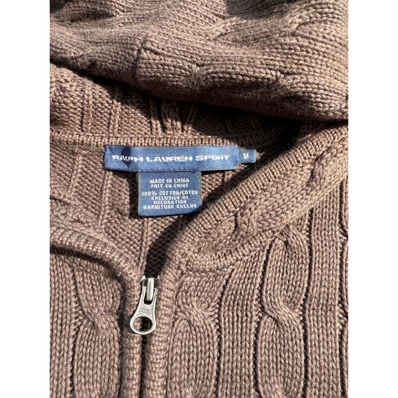 Polo Ralph Lauren Sport Cable Knit Zip Up Hoodie - Picture 6 of 9